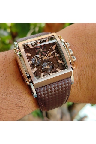 Raymond Kahverengi Erkek Kol Saati Gümüş - Rose Gold