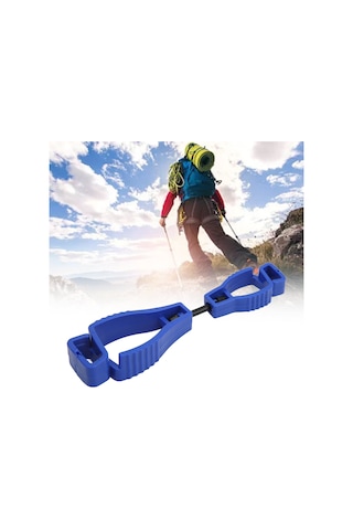 Geeksen Plastik İş Eldiveni Klembi - Ergonomik Tasarım, Kaymazsız, Dayanıklı Malzeme İle Güvenlik Giysileri Ve Araçları Tutucu Mavi, At-1