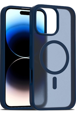 Joko Apple Uyumlu iPhone 16 Pro Kılıf Jota Seri Magsafe Kapak Lacivert