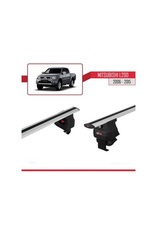 Mitsubishi L200 / Triton Iv 2006-2015 Arası İle Uyumlu Ace-4 Ara Atkı Tavan Barı Gri