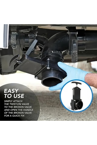 Xuweiwei Karavan Tahliye Valfi Siyah Manuel Tatlısu Vanası Atık Su Vanası Karavan Dönüşüm Aksesuarları