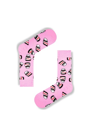 Unisex 3'lü Yummy Çikolata Desenli Çorap Seti Renkli