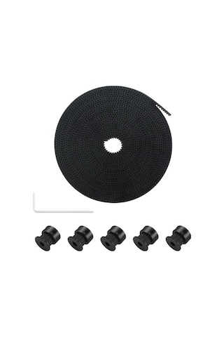 Createtech Gt2 Triger Kayışı 5m 6mm Siyah, Uzunluk Ve Genişlik İle 5 Adet Paket