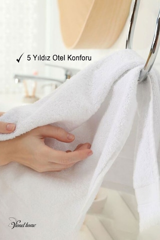 3 Adet Pamuklu, Beyaz El Havlusu El, Yüz, Baş Havlusu Spa Ve Otel Havlusu 50x90 Cm Beyaz