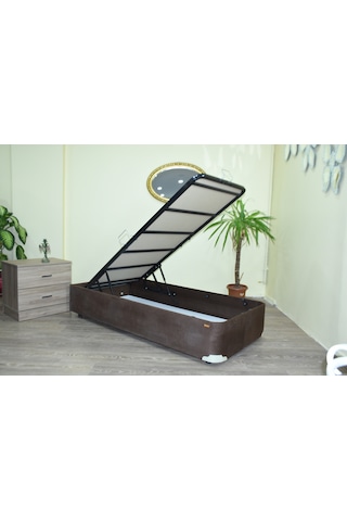 Baza TAY TÜY KAHVERENGİ Silin Kumaş Model Kapitone Metal Fırın Boya 100*200 Yatak El Yapım