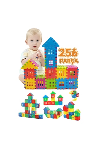 256 Parça Yapı Oyuncak Puzzle Blok 3d Tasarım Yeteneğini Geliştiren Eğlenceli Bilişsel Yapı Taşları