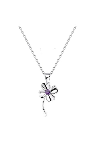 Brezza Lusso Jewelry Gümüş Dört Yapraklı Yonca Kadın Gümüş Kolye (450879622) 45 CM