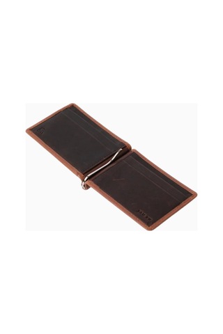 Ryoko Jones Clip Wallet 2.0 Japon Deri Premium Unisex Kartlık Kahverengi