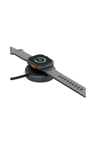 Energea Magduo Arc 2in1 80cm Dahili Kablolu 15w Telefon Saat Hızlı Şarj Standı - Koyu Gri
