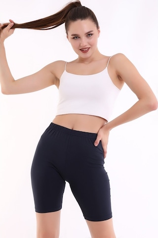 Self Clothing Kadın Antrasit Penye Kumaş Yüksek Bel Kısa Tayt Slf1295