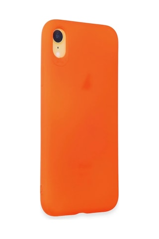 Cosmotex Newface Apple, Uyumlu iPhone Xr Kılıf First Silikon - Parlak Turuncu