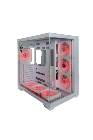 Zoko Emperor Beyaz 7x12cm Argb Fanlı Atx Gaming Akvaryum Kasa