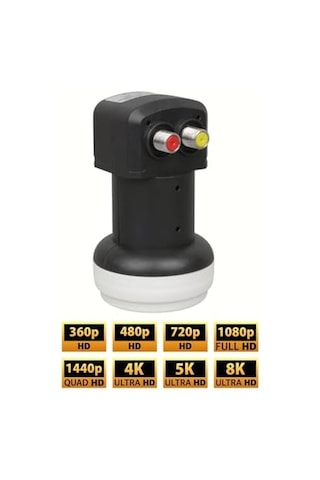 Full Ultra Hd 3d 4k Uyumlu Yağmur Korumalı İkili Twin 2 Li Çanak Uydu Lnb Kablosuz