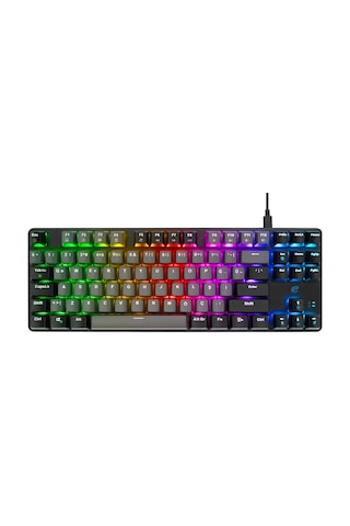Acer Emachines Eak87 Rgb Mekanik Red Switch Tkl Oyuncu Klavyesi - Gri Siyah 87 Tuş Kompakt Gaming