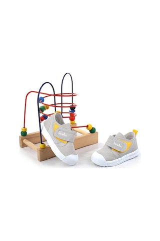 Benetton Bn-1403 Çocuk Sandalet Gri Sarı