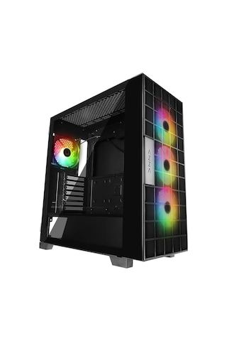 Rampage Azza V2 1000w 80+ Tempered Glass Argb Type-c Siyah Atx Gaming Kasa