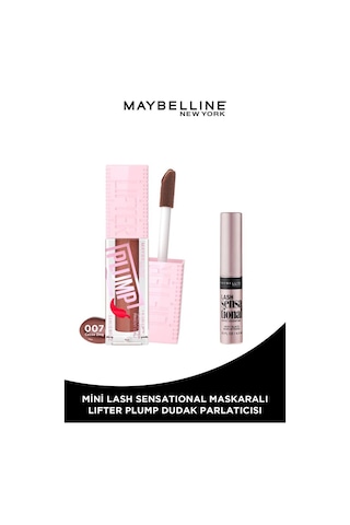 Maybelline New York Lifter Plump Dudak Parlatıcısı 007 Coca Zing + Mini Lash Maskara