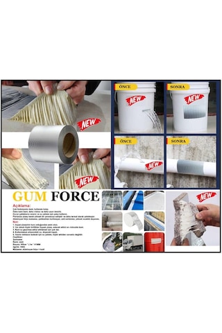 48 Mm X 2 Mt Gum Tape Tamir Bant - Alüminyum Folyolu Çamur Bant