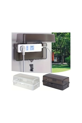 Fastbuy Yüksek Kalite Şeffaf Beyaz Elektrik Kutusu - 6 Priz Deliği - Dış Mekan Uygun