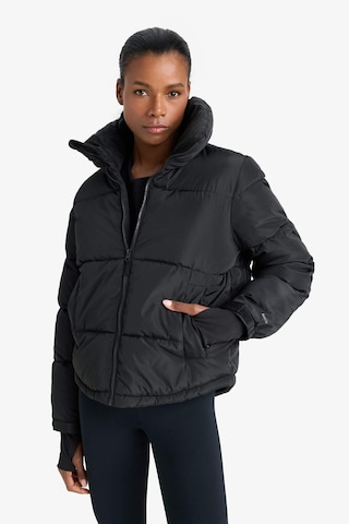 Defacto Defactofit Su Geçirmez Regular Fit Fermuarlı Mont Z1438az25wnbk81 Siyah