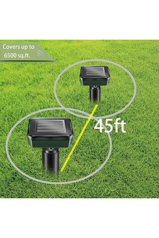 Mufunye 2 Adet Güneş Enerjili Sıçan Kovucu, Ultrasonik Ve Titreşimli, 5 Gün Süreli Çalışma, Ip44 Su Geçirmez, Bahçe Ve Çimenlik İçin