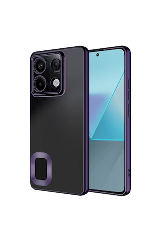 Zore Redmi Note 13 Pro 5g Kılıf Kamera Korumalı Logo Gösteren Msra Omega Kapak - Derin Mor Derin Mor