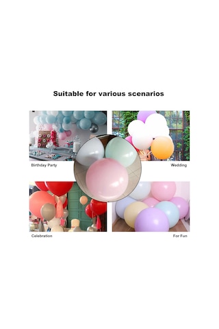 Wezone 36 İnç Dev Makaron Balon Paketi - Düğün, Parti Ve Özel Etkinlikler İçin Renkli Dekorasyon