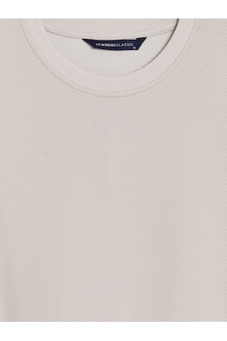 Lcwaıkıkı Classic Gri Bisiklet Yaka Desenli Erkek Sweatshirt