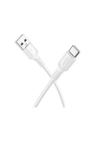 Borofone Bx116 1m 3a Usb Tip-c Belirli Şarj Veri Kablosu Beyaz