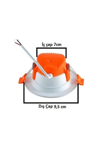 3 Renkli Beyaz,gün Işığı,ikisi Bir Arada 7w Led Spot Lamba Beyaz-1 Adet Çok Renkli