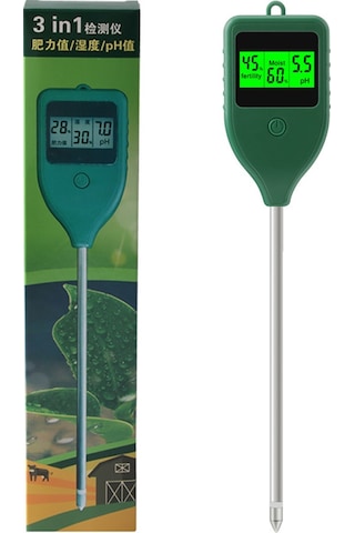 Hallow Lepmerk-3 İn 1 Toprak Ph Ölçer Toprak Nem Ölçer Çiftlik Bahçe E24928