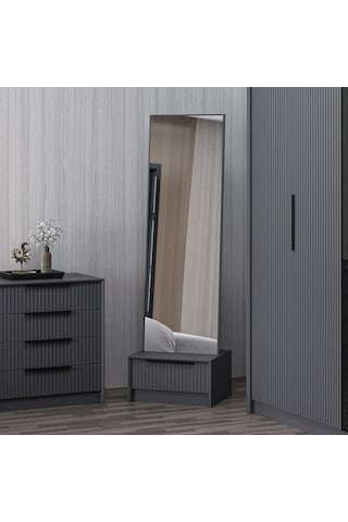 Kale Luxe Boy Aynası - Antrasit