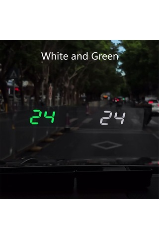 Tenfowee Araç Gps Hud Yüksek Çözünürlükli Hız Gösterici Km/h - Usb Besleme, Otomatik Bağlantı, Tüm Araçlara Uygun Yeşil Işık