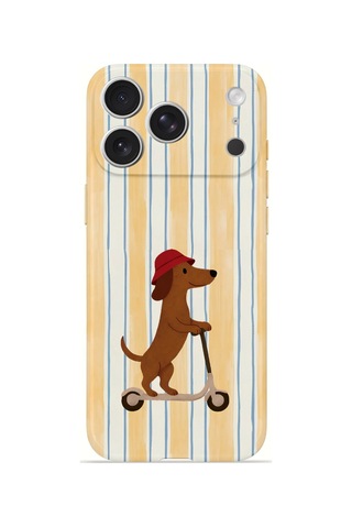 Apple iPhone Uyumlu 17 Pro Max Vorian İnce Kamera Korumalı Mika Kılıf Dachshund Riviera Dachshund Riviera Mika