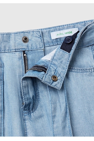 Benetton Kız Bebek Denim Pantolon Mavi