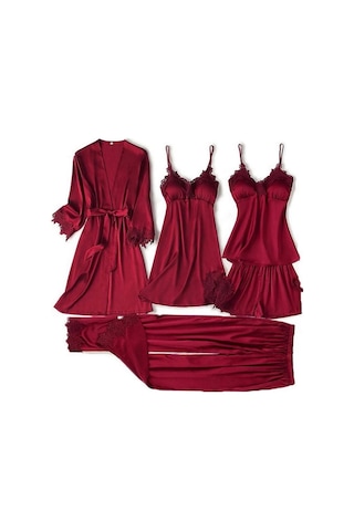 Mh Moony Homewears Kutulu Bordo Saten 5'li Çeyiz Seti Bordo Mh Moony Homewears Kutulu Bordo Saten 5'li Çeyiz Seti Bordo