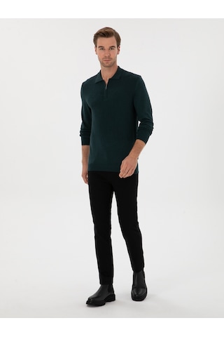 Cacharel Siyah Slim Fit Pamuk Liyosel Karışımlı Jean Pantolon