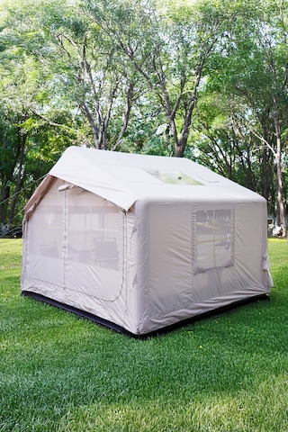 4 Mevsim Şişme Kamp Çadırı Yüksek Ve Cam Tavanlı 6-8 Kişilik 300x250x220cm Bej