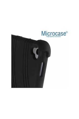 Microcase Apple Uyumlu iPad Air 2 Standlı Silikon Kılıf - Siyah