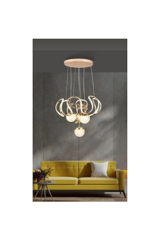 Lzy Avize Store Yummy 3 Renk Gold Sarı Beyaz Ve Gün Işığı Kumandalı Led Avize