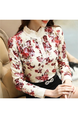 Emin Xıao Hikayesi Moda Kadın Bluzlar 2019 Artı Boyutu Witner Bluz Kadın Gömlek Uzun Kollu Tops Siyah