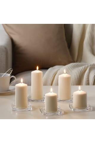 Ikea Fenomen 5'li Blok Mum Seti 5,9-6,7 Cm Beyaz