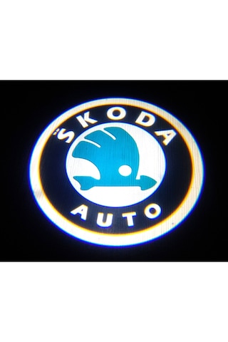 Skoda Araçlar İçin Pilli Yapıştırmalı Kapı Altı Led Logo N11.9219