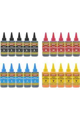 Ekoset Canon G3400 G3410 G4400 G4410 Uyumlu Mürekkep 4 Renk 4X500