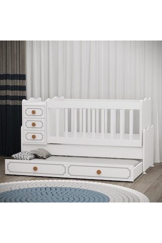 Garaj Home Yaren Yavrulu Beşik Beyaz