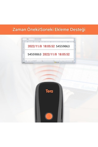 Tera 1300 Kablosuz 1d 2d Qr Barkod Okuyucu