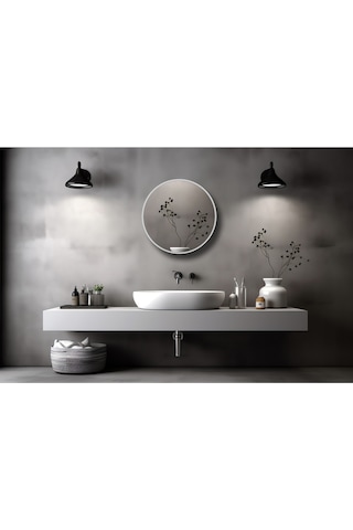 Fulya Aynalı Banyo Dolabı /Banyo Dolabı Aynalı / Lavabo Üstü Dolap / Beyaz 60Cm Beyaz