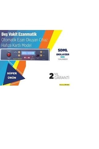 Ezanmatik 5 Vakit Otomatik Ezan Okuyan Cihaz - Hafıza Kartlı
