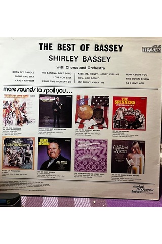 Shirley Bassey - The Best Of Bassey Lp 1971 - Contour 6870 547 - İngiliz Baskı Plak