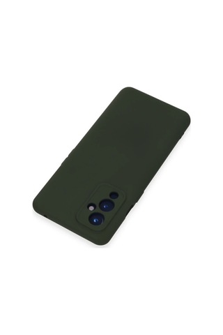 One Plus 9 Kılıf Nano İçi Kadife Silikon - Koyu Yeşil Koyu Yesil